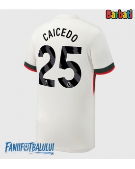 Chelsea Moises Caicedo #25 Tricou Fotbal Replică 2025-26 Barbati Deplasare